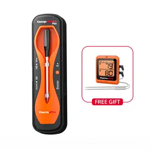 Dealsforyoudays-ThermoPro TempSpike Plus TP970 Wireless Meat Thermometer with Upgraded Probe, Bluetooth Cooking Thermometer for Kitchen, Outdoor Grill, Smoker, BBQ, Oven , Kitchenware, summerwins(TP970-g)