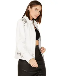 Sidran Women's Studded Moto Leather Jacket - Ll18659-01