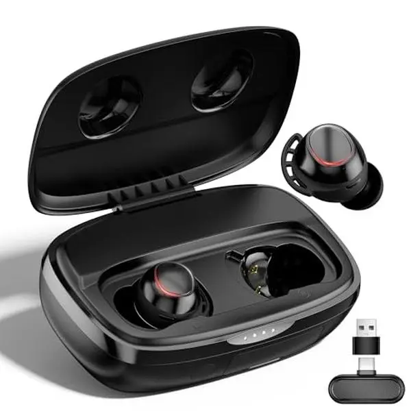 Wireless Gaming Earbuds, 20ms Ultra Low Latency Bluetooth Headphones, Dual Connection for Phone & VR, 13mm HiFi Driver, Digital Display Charging Case, Secure Ear Wings for Gaming bluetooth-compatible
