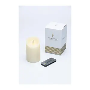 Luminara 4" Unscented Wax Flameless Candle & Re mote Control