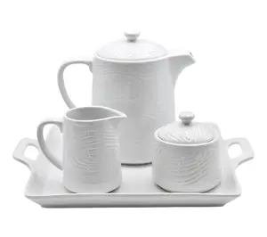 Temp-tations 4-piece Tea Set w/ Square Tray