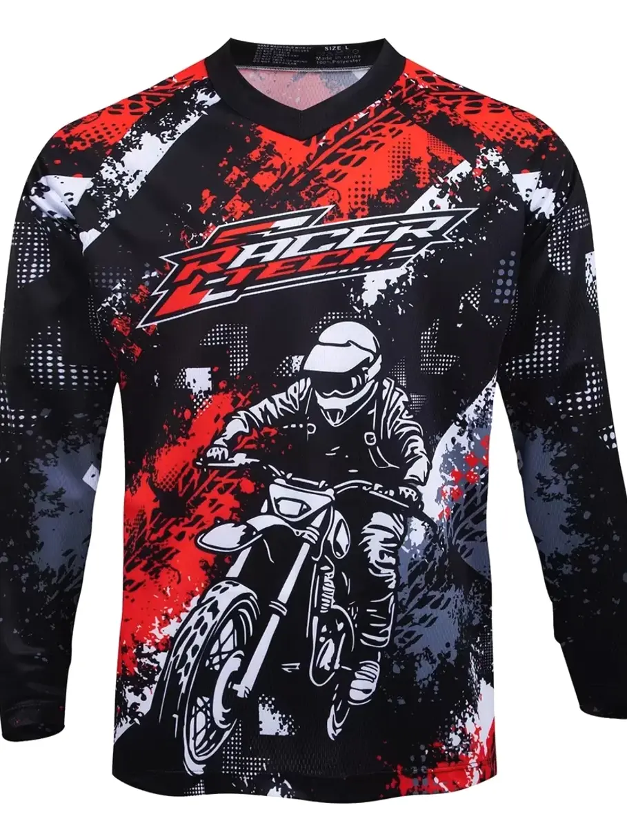Motocross Shirt Long Sleeve Men Downhill Jersey Off-Road Bicycle Racing T-Shirt Quick Dry Cycling Enduro Polera Mtb Jersey