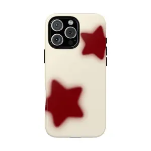 Red Aesthetic Stars Phone Case y2k trendy phonecase for unique iPhone 16 15 13 12 11 pro iphone cute case gift for teen Girl