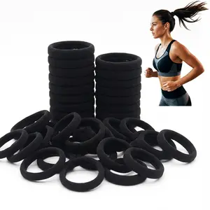 Solid Color High Stretch Hair Tie, Scrunchies, Casual Simple Hair Accessories for Women & Girls, Minimalist Headwear Suitable for Thick Hair, Elastic Tie Band, Elastic Hair Accessory