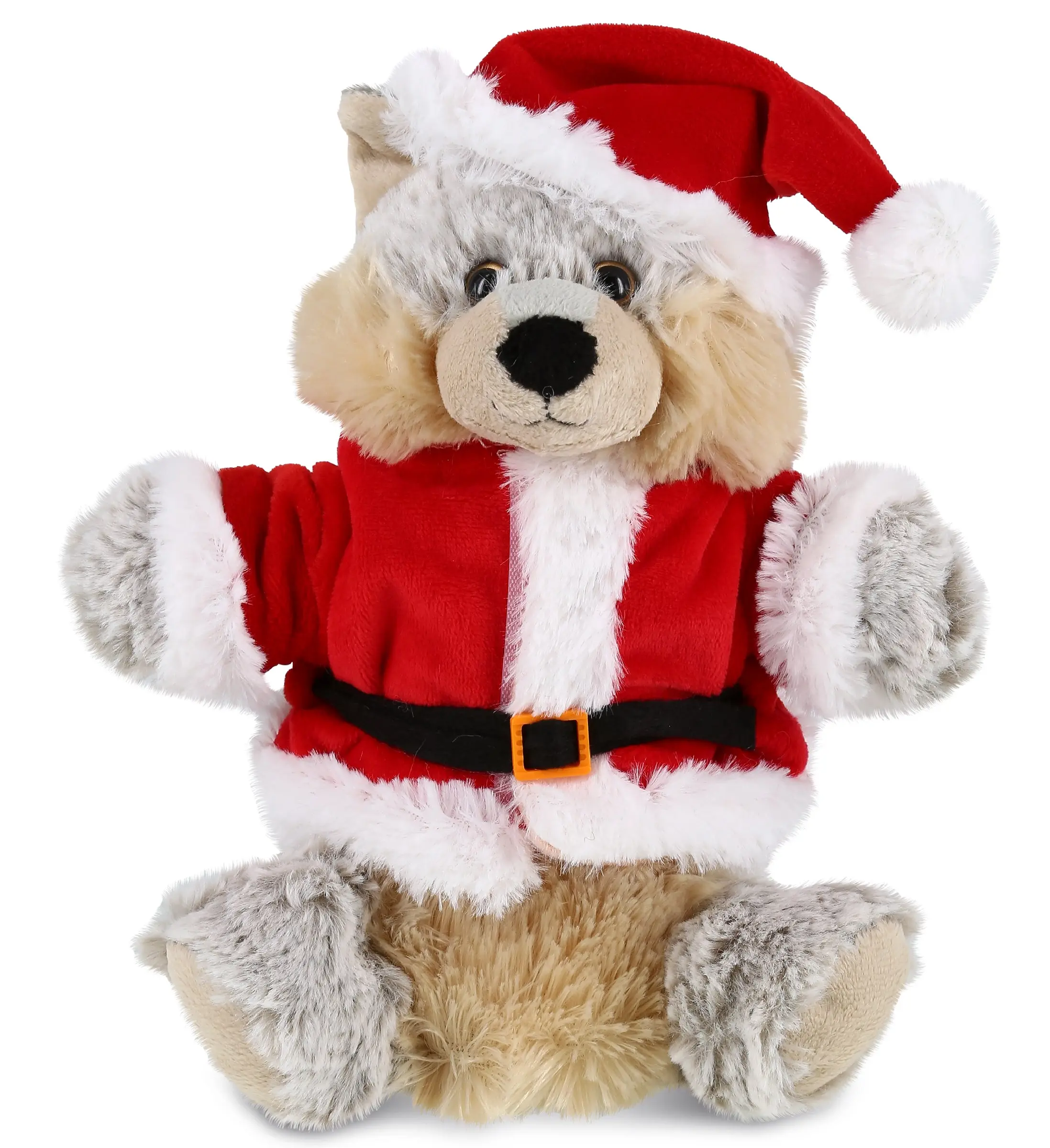 PLUSH SANTA - SUPER SOFT PLUSH HAND PUPPET - WOLF
