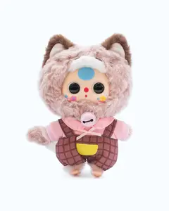 Baby Three-Kitten Wardrobe Collection Plush Toy Doll Soft Furry Collectibles Stuffed Animal Bunny Plush Doll
