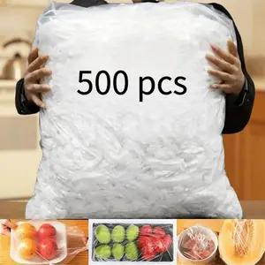 Reusable Elastic Food Covers 100/300/500pcs, Transparent Stretch Plastic Bowl Plate Seals, Microwave & Fridge Safe, Keep Fresh, Kitchen Essential Containers