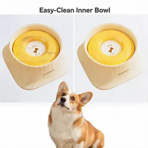 No Spill Floating Pet Water Bowl - Food Grade PP Anti-Splash Water Bowl for Dogs Cats, Dustproof & No Wet Mouth Water Dispenser for Messy Drinkers