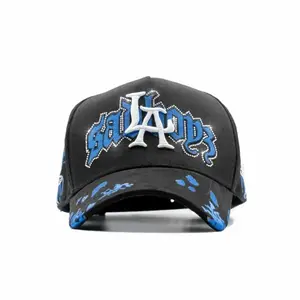 Angel Azul Snapback - Luxury Blue Flower Streetwear Cap with 3D Angel Embroidery Aesthetic Urban Design Unisex Adjustable Fit Premium