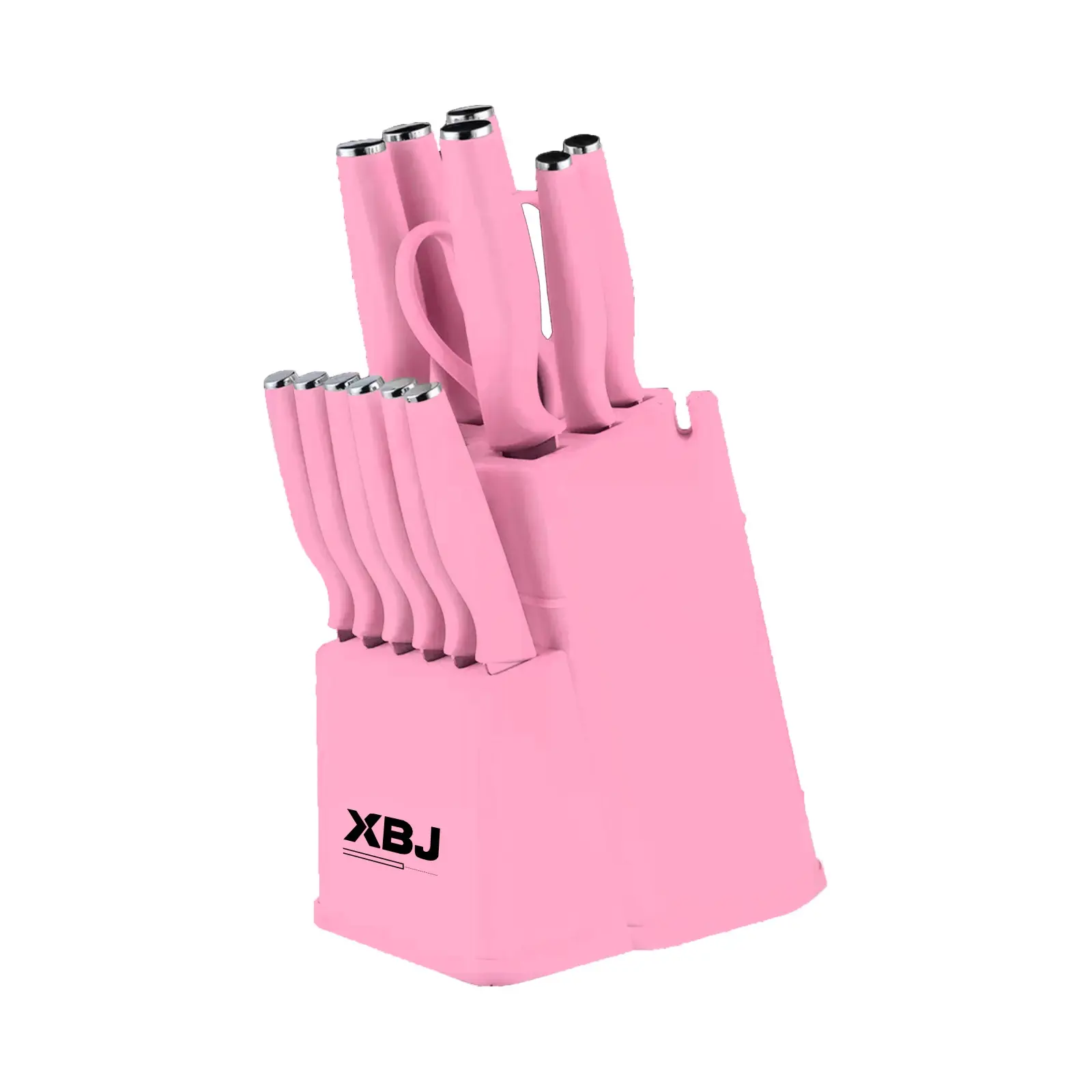 14-piece pink knife set