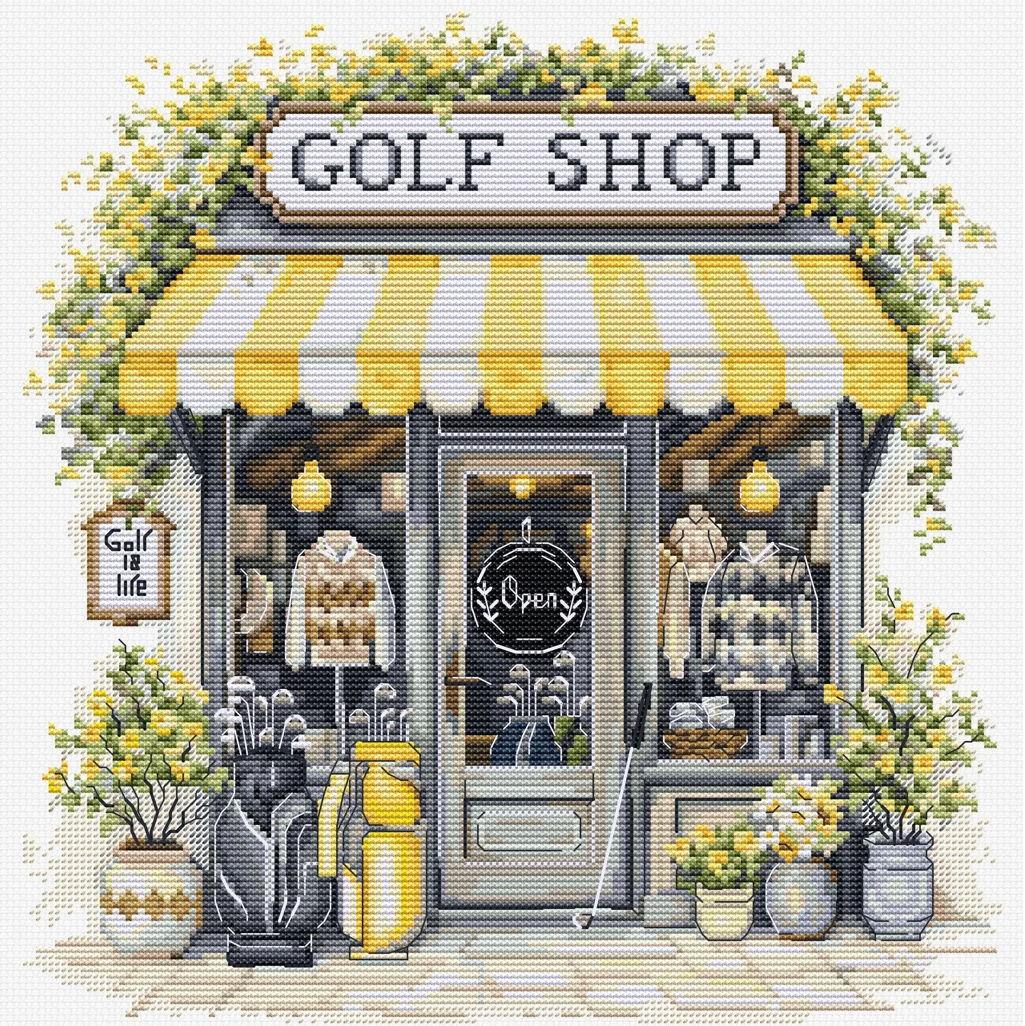 Golf shop B1438L Counted Cross-Stitch Kit