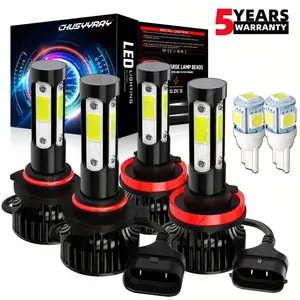 9005/HB3+H11/H8 LED Headlight Bulbs Kit - 10,000LM 6000K White Bulbs with IP67 Waterproof, Plug and Play Headlight Upgrade 50,000 Hours Lifespan