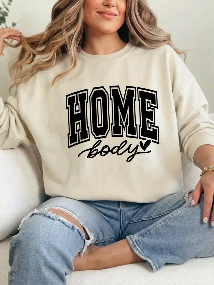 Women's Cotton Crewneck Sweatshirts - Unisex, Solid Fabric, Breathable, Comfortable, USA-Printed