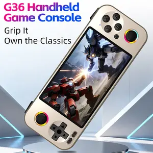 An aluminum alloy metal-look retro handheld game console, equipped with a 4.5-inch IPS screen, 1500mAh battery and 64GB TF card. A gift for boys. Game and accessory games. Cables. Cool little gadgets. Boy boxed game console. Retro game console. Gift for g