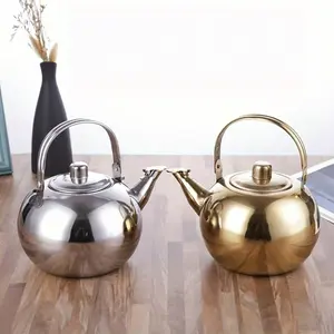 Kettle Stainless Steel Teapot with Infuser - Perfect for Brewing Coffee & Green Tea, Ideal for Home & Office Use