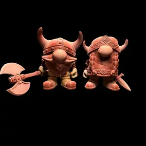 Valhalla Gnomes Articulating Sculpture Decor Set 3D Print