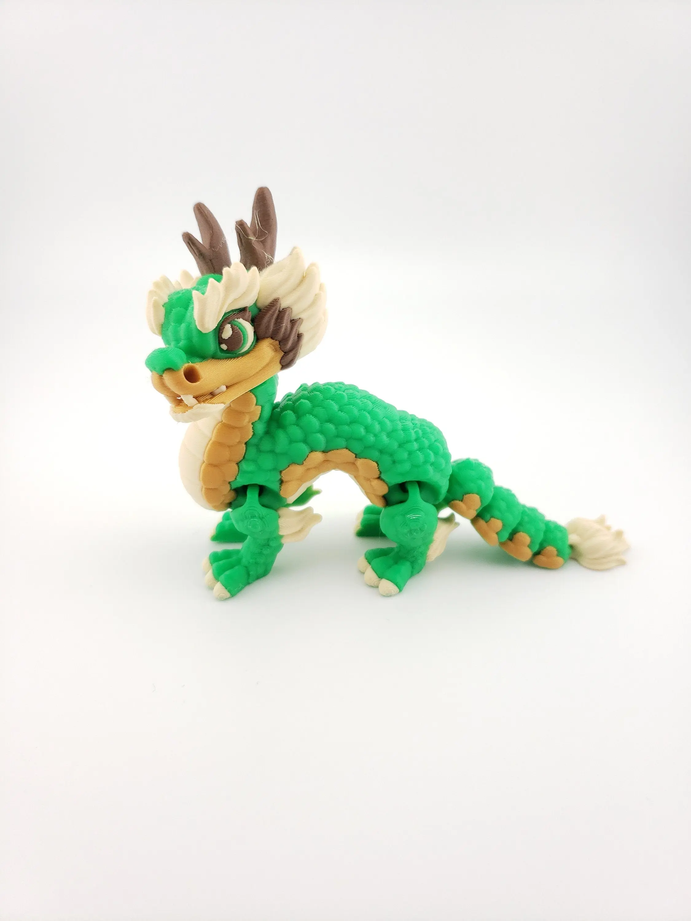 Flexi Chinese Dragon - 3D Printed Fantasy Creature - Authorized Seller - Articulated Figure - Desk Decor Figure