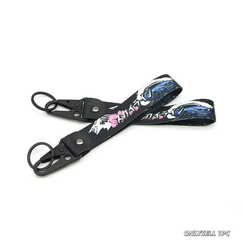 JDM Car Keychain Wrist Strap, Personalized Racing Gift for Motorcycle & Auto Enthusiasts, Stylish Keychain, Car Key Chains