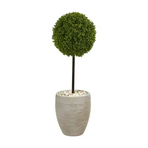 Nearly Natural 3' Boxwood Ball Topiary Tree iUVResistant