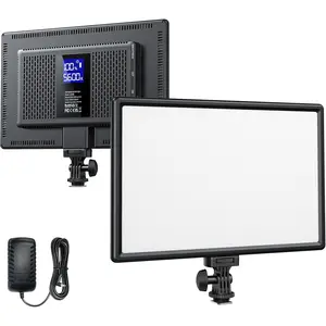 19.5W LED Video Soft Light Panel, 650Lux/m Camera Panel Light Built-in 8000mAh , CRI>95 3200-5600K Photography Studio Lights for  YouTube Video Recording Photography Streaming