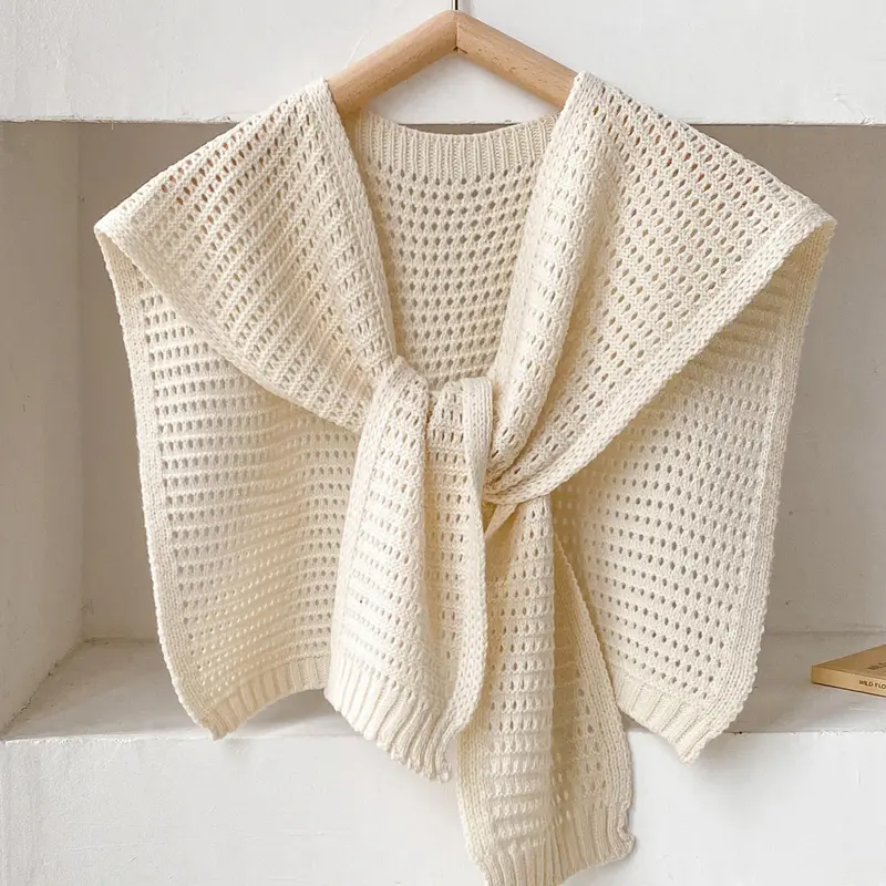 Solid Color Knit, Casual Lightweight Shawl for Women, Versatile Fashion Elegant Shawl for Daily Wear, Trendy All-match & Exquisite Scarf for Birthday Gift, Casual Soft Scarf