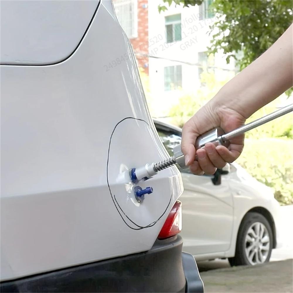 43pcs Car Dent Repair Tool Kit with Adjustable Long Reach, Paintless Dent Removal for Cars, Includes Spacer & Glue Gun -Without Battery