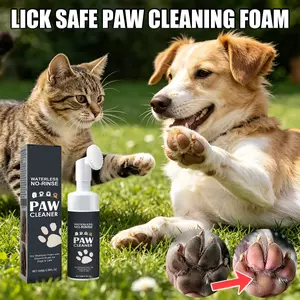 Pet Cleaning Paws No Rinse Dog Paw Cleaner & Plant-Based Puppy Paw Washer Silicone Bristle Brush Dry Shampoo for Cats Pets Easy to Use No Rinse Foam Dispensing Gentle Plant-Based Formula 150ml Natural Oils,summerwins