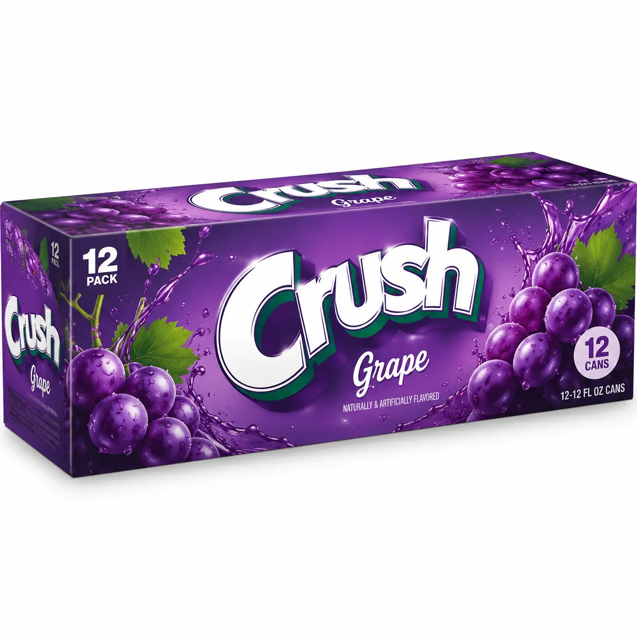 Crush Caffeine Free Grape Soda Pop, 12 fl oz, 12 Pack Cans Crush Caffeine Free Grape Soda Pop, 12 fl oz, 12 Pack Cans
