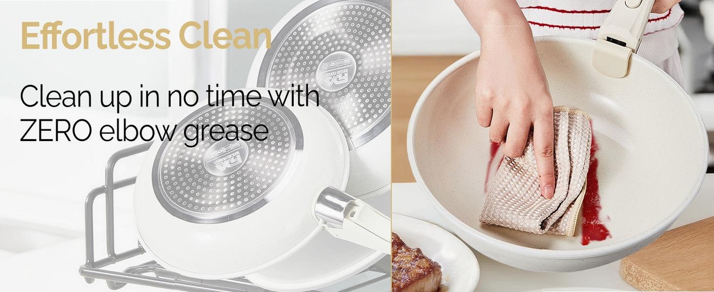 [FLASH SALE | ROVSUN ] 22 Pcs Nonstick Pots and Pans Set with Detachable Handles