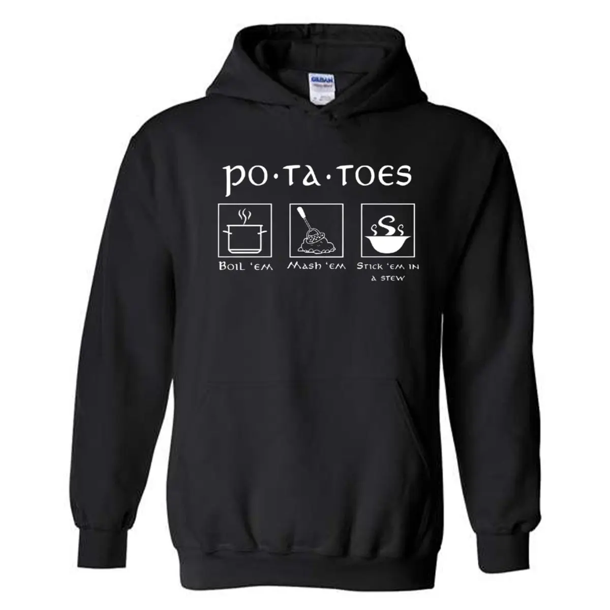 Potatoes Boil Em Mash Em Stick Em In A Stew Hoodie, Lord Of The Rings Tee, Lotr Movie Sweater, Unisex Sweater Pullover Tee