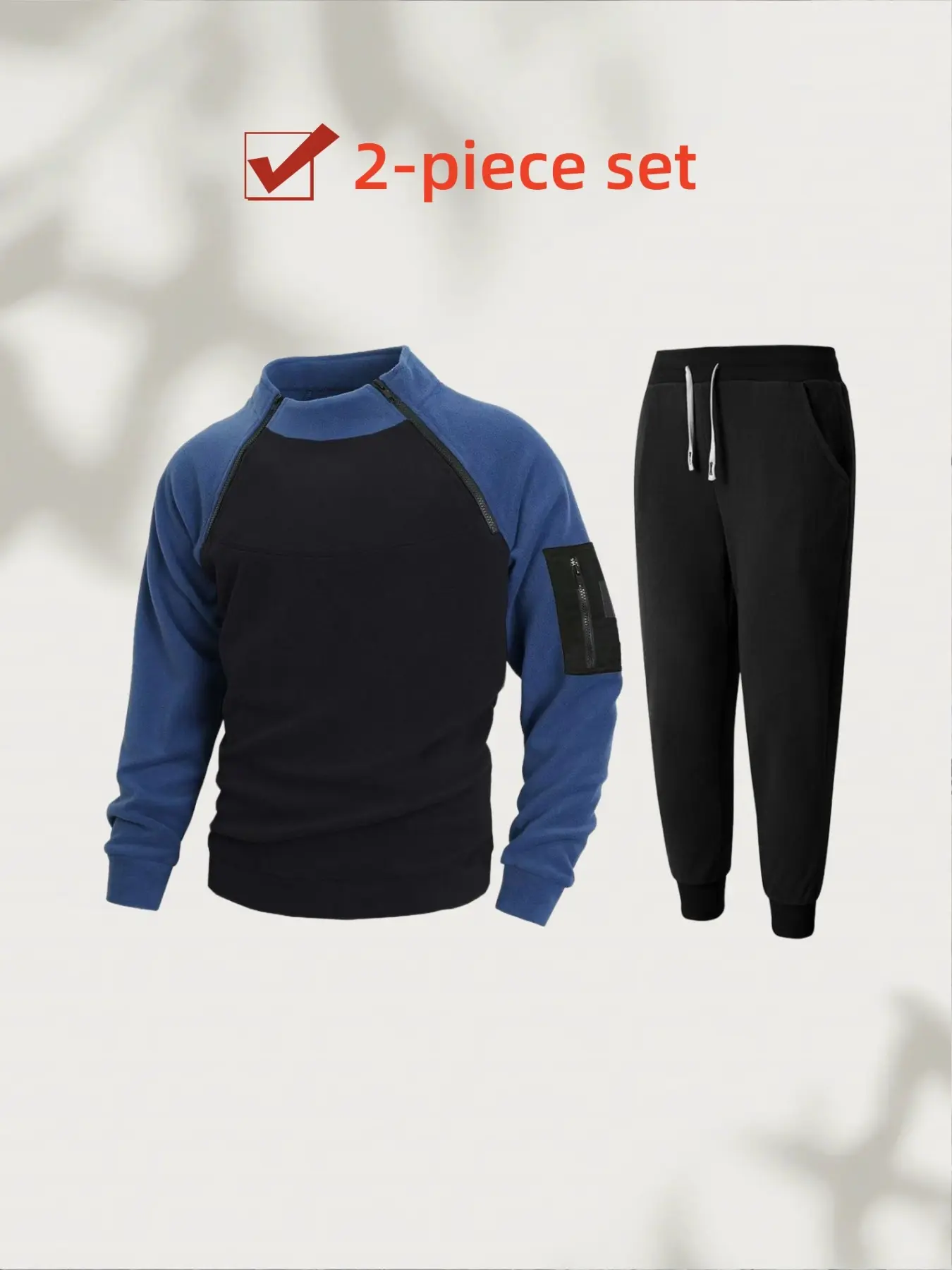 Men's Fall & Winter Casual Sports Set, Warm Windproof Comfortable Stretch Fabric, Outdoor Fishing Hunting Hiking
