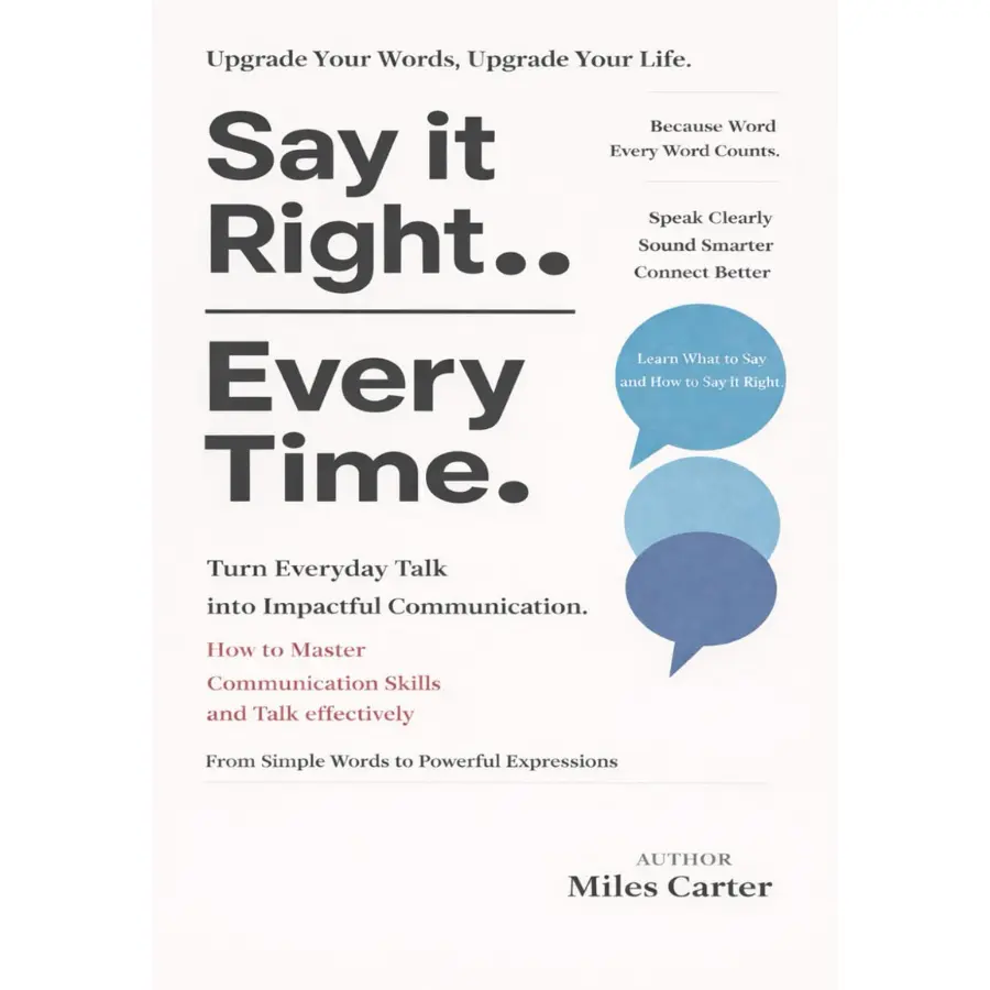 Say It Right Every Time Book | Communication Skills & Public Speaking Self-Help Book