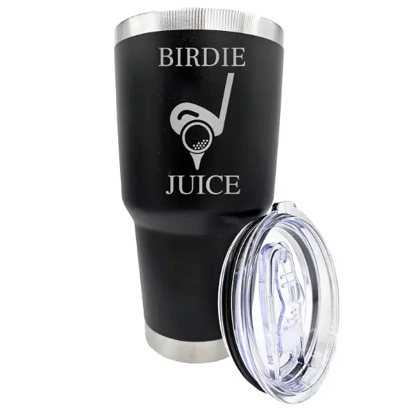 Palm City Products Golf Tumbler 30 oz Engraved with "Birdie Juice" Gift for Golfers