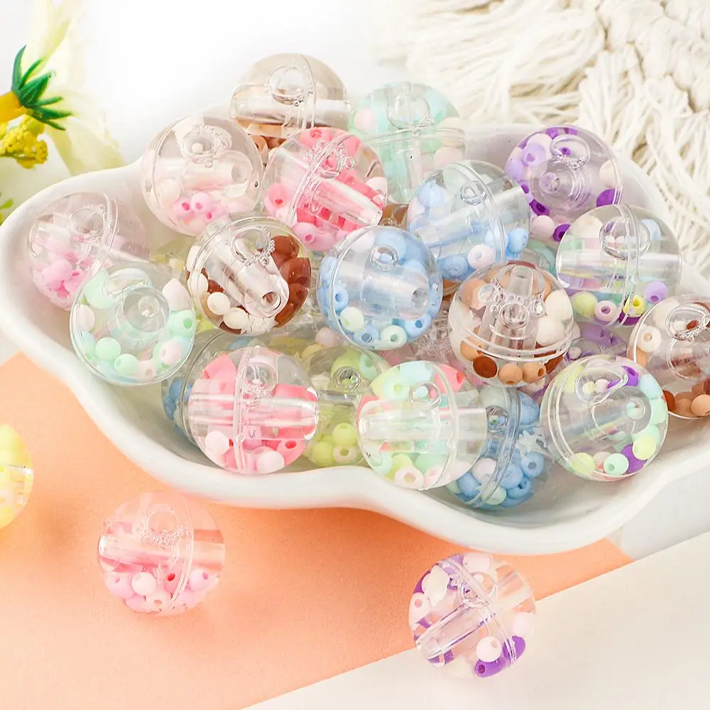 Random Color Round Bead, 10pcs/set DIY Bead Assortment, DIY Mixed Beads for Jewelry Making, DIY Accessories for Bracelet Necklace Earrings Pendant, Diy Beading