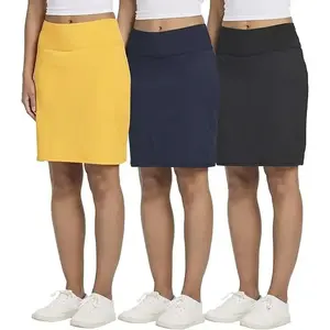 3-Pack: Women’s 20″ Golf Skorts – Knee-Length Athletic Skorts for Long, Active, Casual Wear with Pockets (Plus Sizes Available)