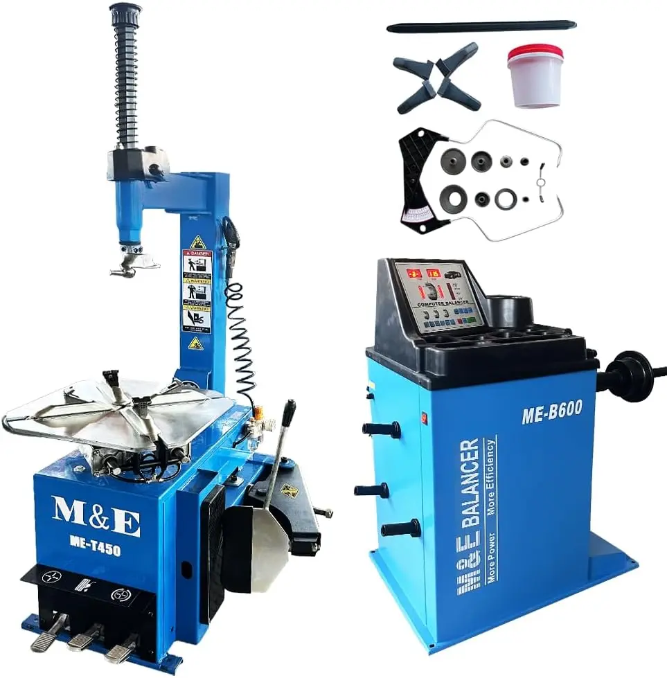 KATOOL ME-T450/B600 Tire Changer Machine and Wheel Balancer Combo Machine for Tire Repair Wheel Change Garage Shop Equipment