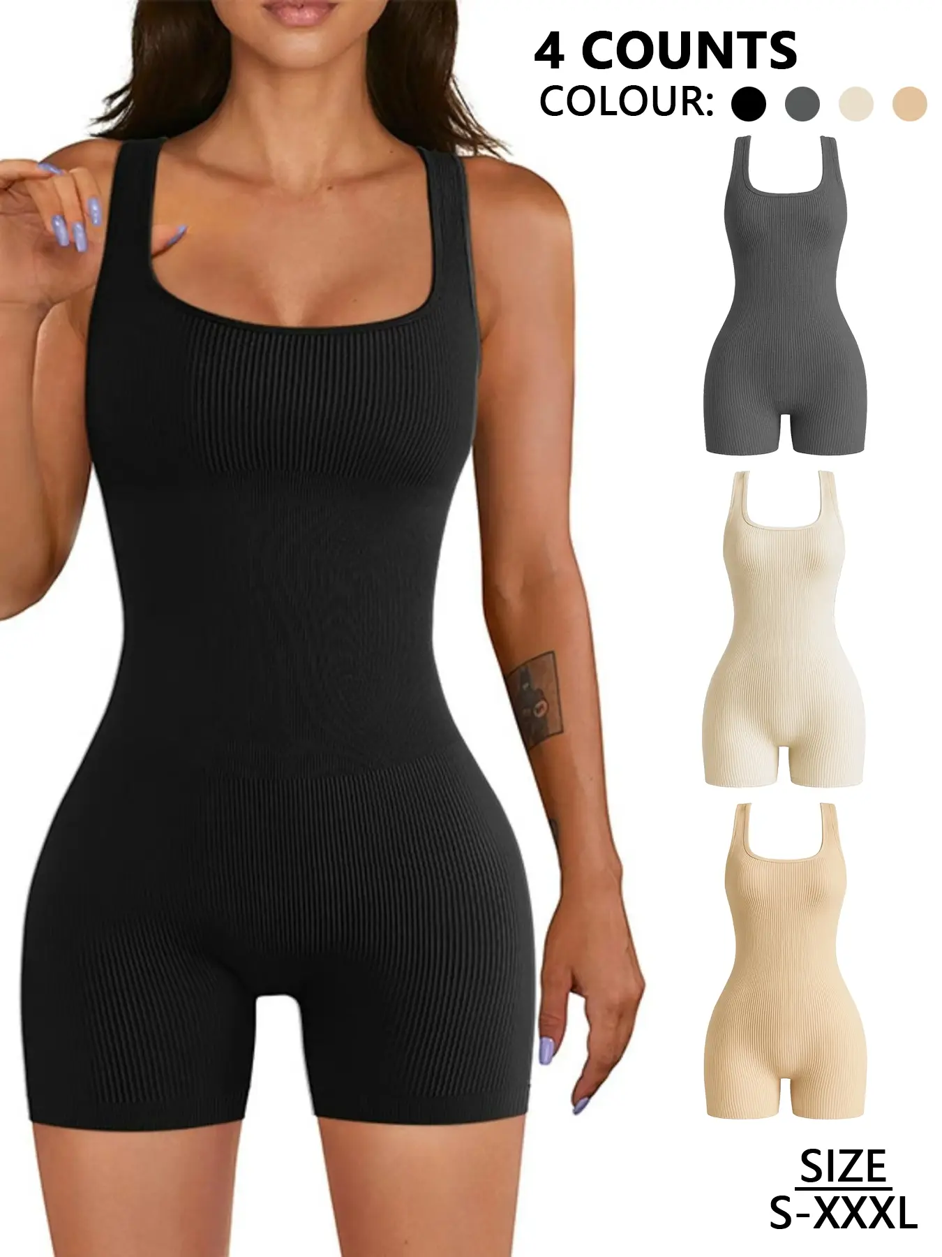 Versatile and Casual Wear, Women's Comfortable Sports Bodysuit, Abdominal Control & Butt Lifting Design, Highwaist Tummy Control, High Waist Trainer, Ideal for Tennis Fitness Daily Wear, All Seasons, Bodysuit, Clothes Shapewear, Stomach Shapewear