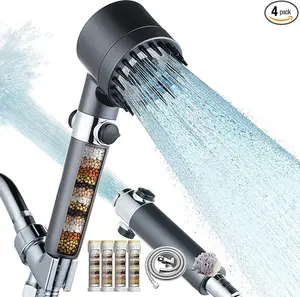Shower Head with Handheld, Shower Heads High Pressure, High Flow Even with Low Water Pressure-Hand Held Showerhead Set,3 Modes Filtered Showerhead with 59″Replacement