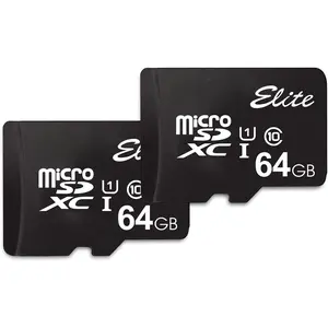 Elite 64GB microSDXC 2-Pack MicroSD Memory Card with Adapter for -,  Cam