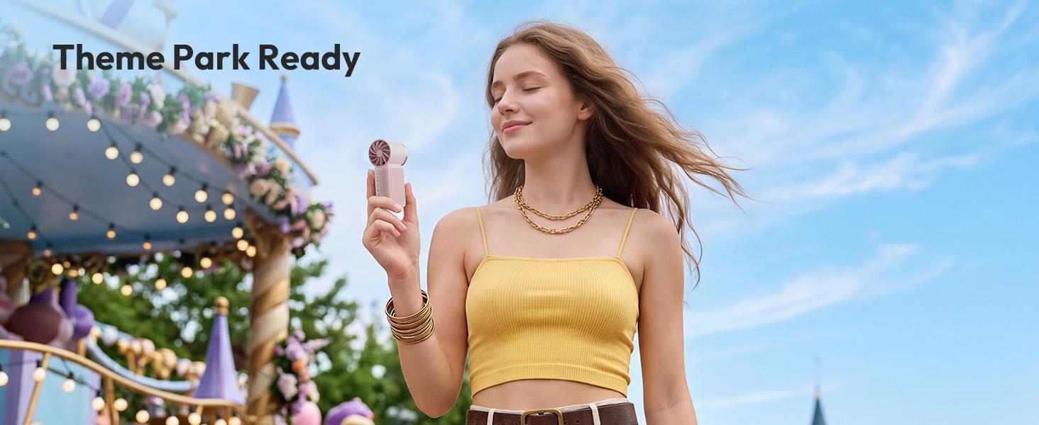 FUDUOO Portable Handheld Fan — High-Speed, Powerful Airflow with 199-Level Stepless Adjustment. Rechargeable Design. An Essential Cooling Companion for Summer Travel, Vacations, and Outdoor Activities. Perfect Gift.