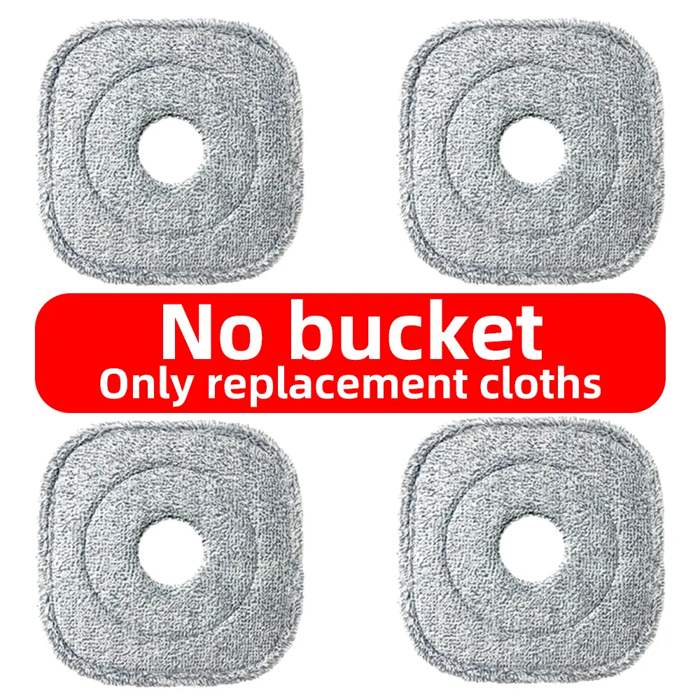 Machine Washable 8.66x8.66 inch Microfiber Replacement Head , Compatible with Square Clean and Dirty Water Seperate Spin Mop and Bucket Set Accessory Cleaning