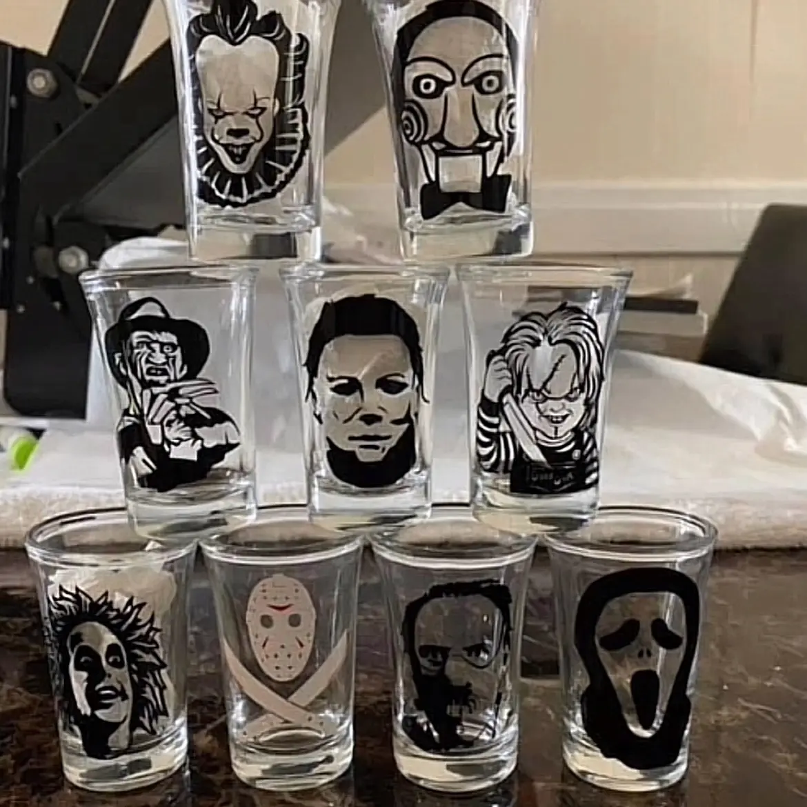 Horror shot glass