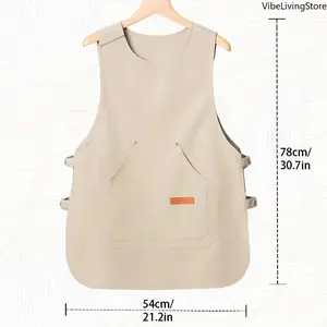 Women's Lace-Up Waterproof Kitchen Apron, All-Season Design with Multiple Pockets, Durable Cooking Apron for Home Cleaning Daily Household Use