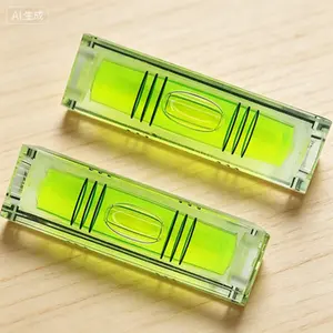 High Precision Magnetic Bubble Level Tool, Mini Pocket Scope Square, Long Stick On Horizontal Level, Reusable Small Leveling Instrument, 2pcs 2 Inch 52mmx20mmx15mm