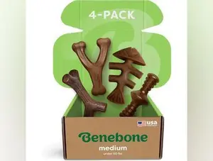 Medium 4-Pack Dog Chew Toys for Aggressive Chewers, Made in USA, 60Lbs and Under