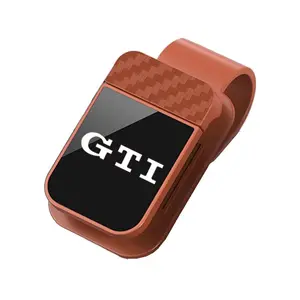 Vw Gti Accessories, Eyeglass Holder & Sunglasses Case, Carbon Fiber Texture Design, Durable Storage Solution for Vehicle Essentials