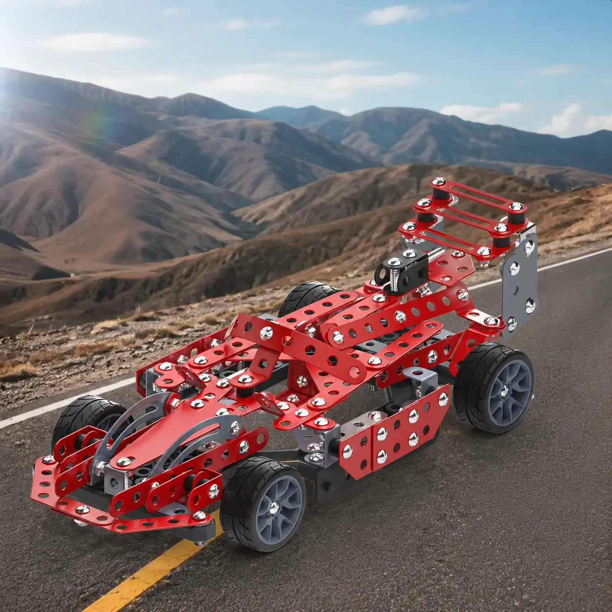 Racing Puzzle Block Set for Kids 6–8,Assembly Race Car Model Suitable for Collection,Rounded Smooth Bricks Without Sharp Burrs, Hot Birthday Christmas Surprise Gift, Fun Indoor Parent-child Racing Model Assembly,Professional Educational Construction Toy