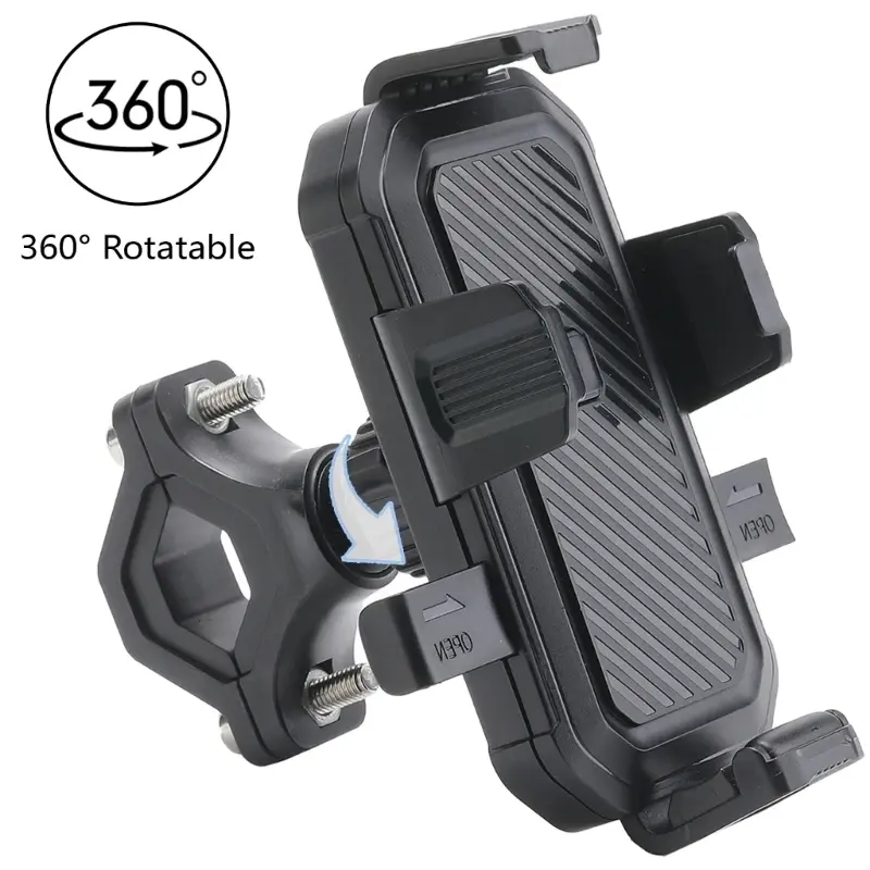 360° Rotatable Universal Motorcycle  Bike Phone Holder – Essential Outdoor Cycling Accessory for Bikes & Electric Bikes