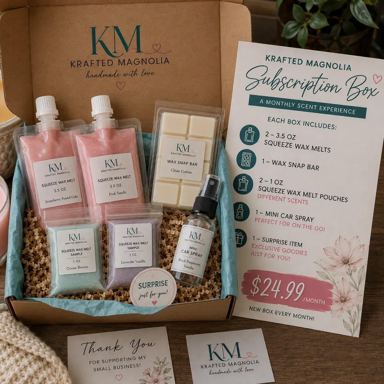 Krafted Magnolia Scent Box