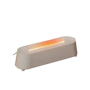 Fireplace Flame Diffuser by AlphaDesignLuxe, 200ml Cool Mist Ultrasonic Humidifier with Remote Control, Aromatherapy Essential Oil Vaporizer. (White)